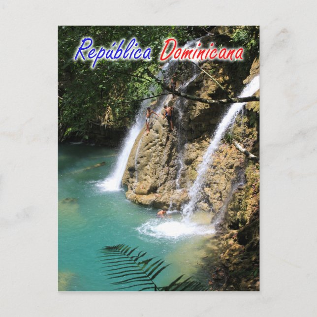 Cartão Postal República Dominicana — Waterfall (Frente)