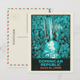 Cartão Postal República Dominicana Waterfall, Posto Salto El Lim