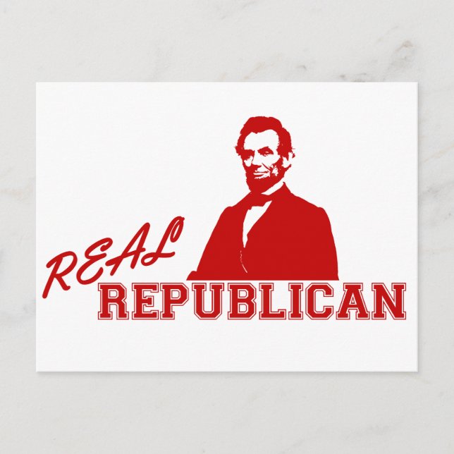 Cartão Postal Republicano Real, Lincoln (Frente)