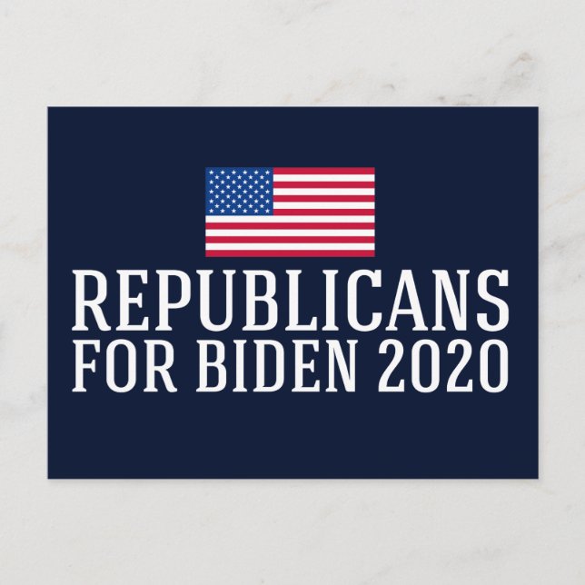 Cartão Postal Republicanos para Biden 2020 (Frente)