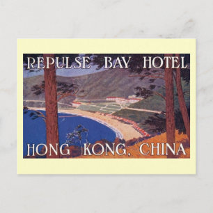 Cartão Postal Repulse Bay Hotel, Hong Kong, China Vintage