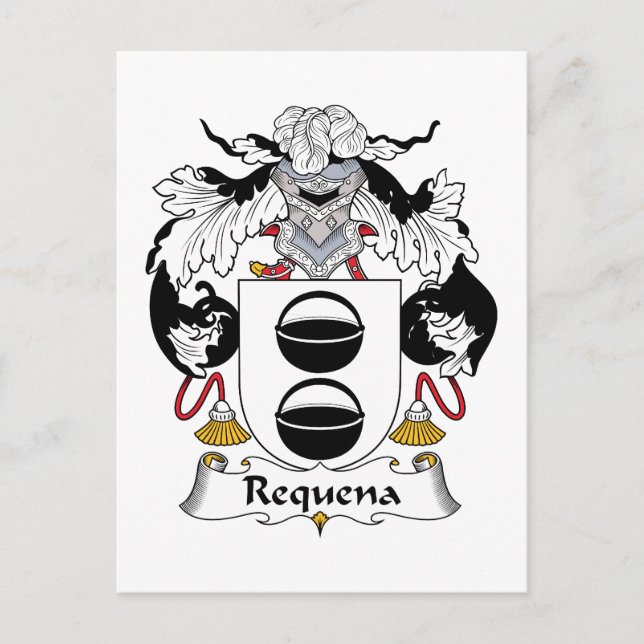 Cartão Postal Requena Family Crest (Frente)