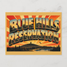 Reserva Blue Hills MA Arte de Viagem Vintage