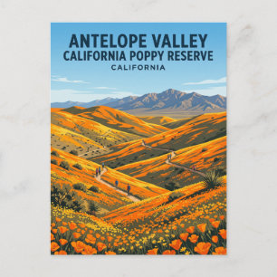 Cartão Postal Reserva de Papoulas da Califórnia Antelope Valley