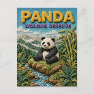 Cartão Postal Reserva Moderna Panda Wolong KlayKoo