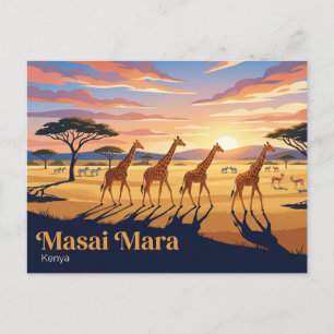 Cartão Postal Reserva Nacional Masai Mara Quênia
