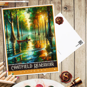 Cartão Postal Reservatório de Chatfield, Colorado   Pintura Vint