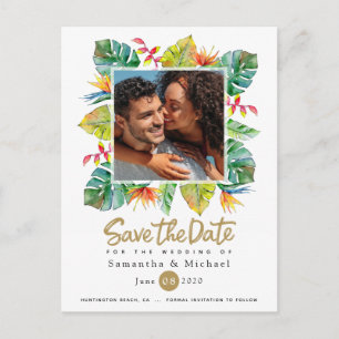 Cartão Postal Reserve a data para casamento Foto com limite tr