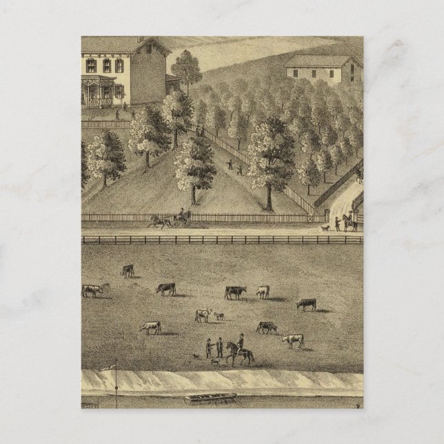 Cartão Postal Residência de William Schrader (Frente)