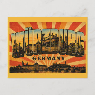 Cartão Postal Residência de Würzburg Alemanha