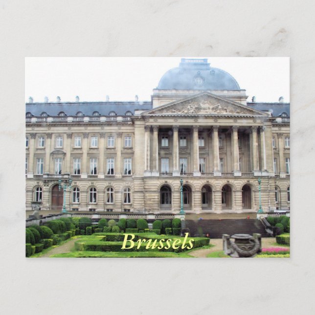 Cartão Postal Residência real em Bruxelas (Frente)