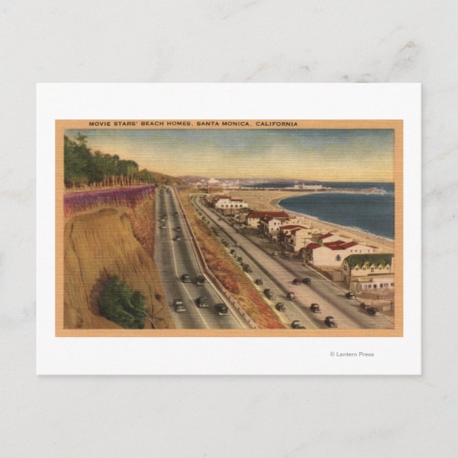 Cartão Postal Residências de Praia das Estrelas de Filmes (Frente)