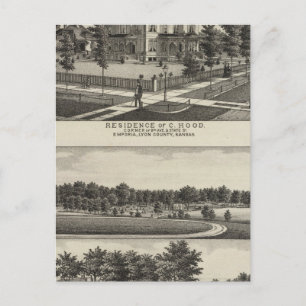 Cartão Postal Residências, Grove, Mills, Fatory, Emporia, Kansas