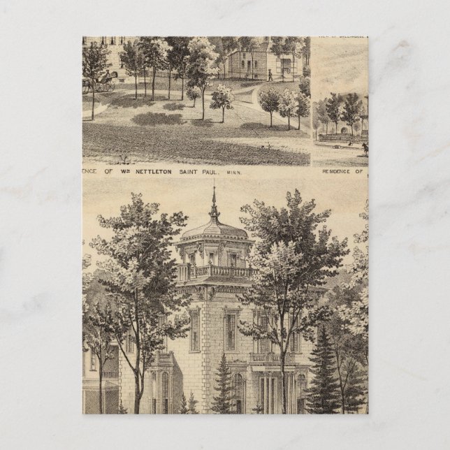 Cartão Postal Residências, Minnesota (Frente)