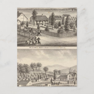 Cartão Postal Residências negras, neais, propriedades