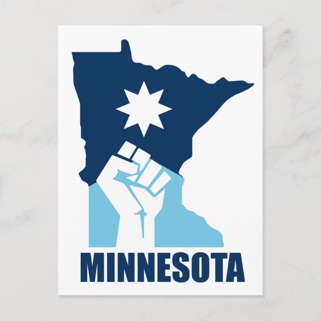 Cartão Postal Resist Minnesota Punho Erguido (Frente)