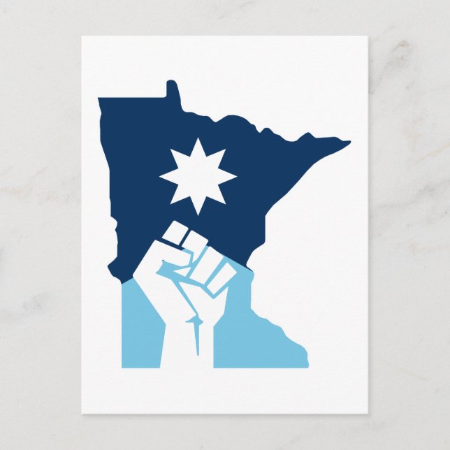 Cartão Postal Resist Minnesota Punho Erguido (Frente)