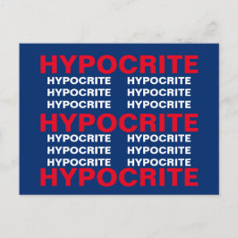 Cartão Postal Resistência a Hipócrita Azul Branco Vermelho