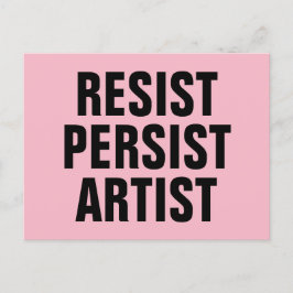 Cartão Postal Resistência à resistência persistente do artista r