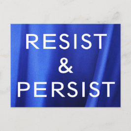 Cartão Postal Resistência e persistência, texto branco na foto d