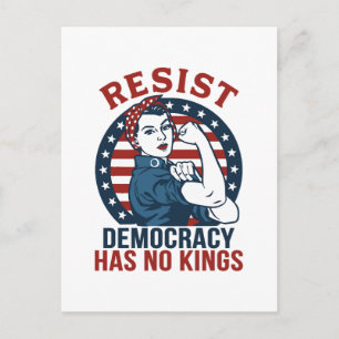 Cartão Postal Resistir à Democracia não tem reis