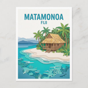 Cartão Postal Resort da Ilha Matamonoa Fiji