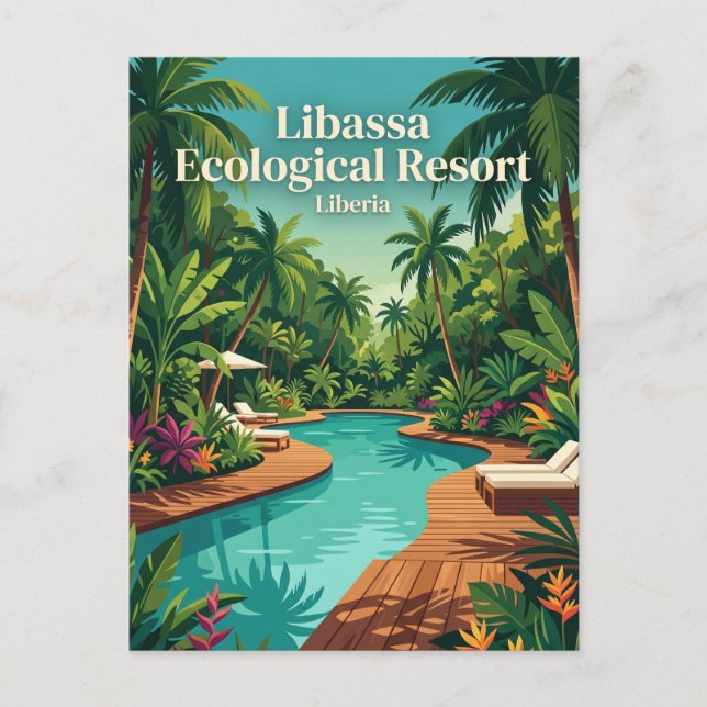 Cartão Postal Resort Ecológico Libassa Libéria (Frente)