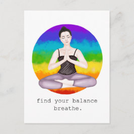 Cartão Postal respire. chakras