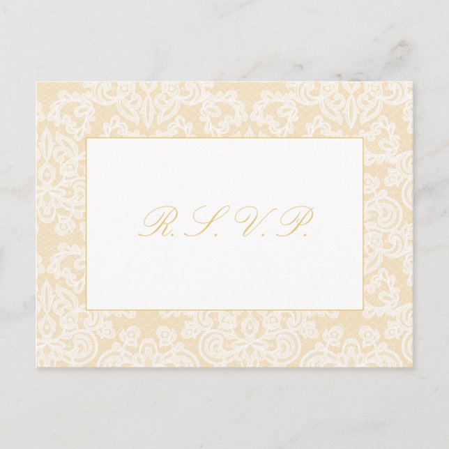 Cartão Postal Resposta sofisticada de casamento de Script de Lac (Frente)