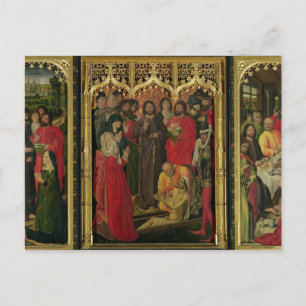Cartão Postal Ressurreição de Lazarus Triptych; O aumento de L