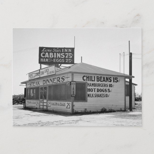 Cartão Postal Restaurante à Beira da Estrada, 1939 (Frente)