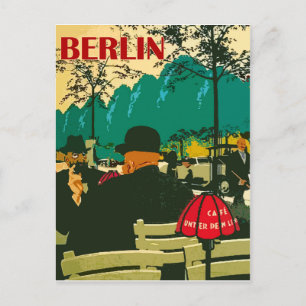 Cartão Postal Restaurante de café na rua de Berlim