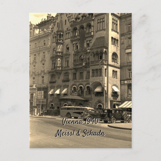 Cartão Postal Restaurante Viena Áustria Meissl & Schdn 1940 (Frente)