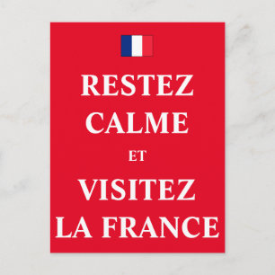 Cartão Postal Restez calme et visitez la France