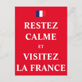 Cartão Postal Restez calme et visitez la France