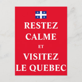 Cartão Postal Restez calme et visitez le Québec