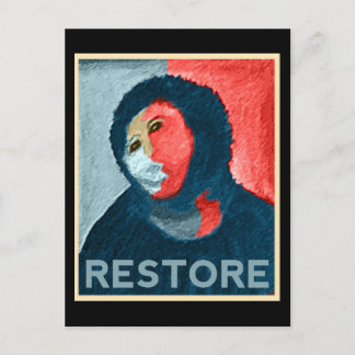 Cartão Postal RESTORE - Suporte à restauração de arte em espanho