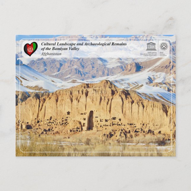 Cartão Postal Restos arqueológicos do Vale de Bamiyan (Frente)