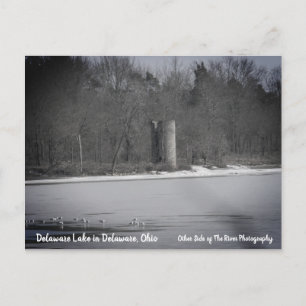 Cartão Postal Restos de um velho Silo no Lago Delaware