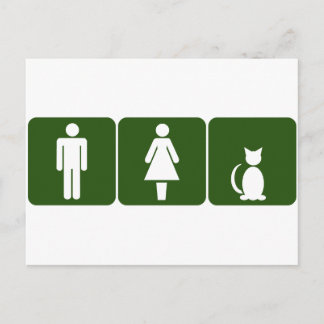Cartão Postal Restroom de Cat