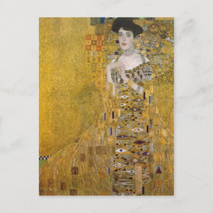 Cartão Postal Resumo de Gustav Klimt Catal? Retrat de l'Adele Bl
