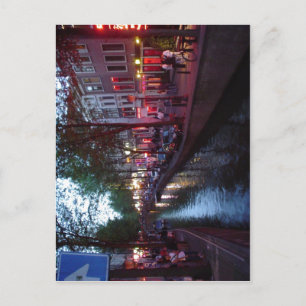 Cartão Postal Resumo Espa?ol: Calle del barrio Rojo de Amesterd