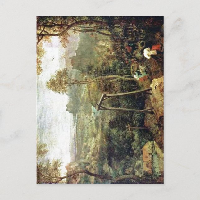 Cartão Postal Resumo Pieter Bruegel, o Velho: A Magpie no (Frente)