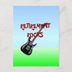 Cartão Postal RETIREMENT ROCKS, design popular,