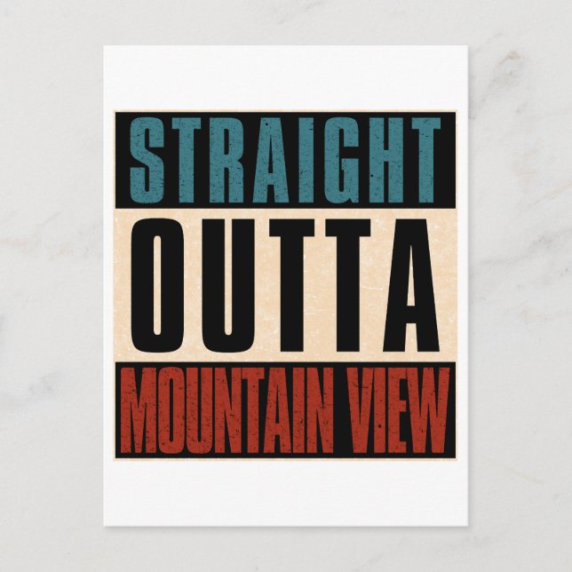 Cartão Postal Reto de Mountain View Califórnia CA (Frente)