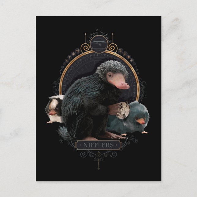 Cartão Postal Retrato Art Nouveau do NIFFLER™ (Frente)