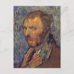 Cartão Postal Retrato auricular automutilado - Van Gogh<br><div class="desc">Este é o próprio retrato de Vincent Van Gogh quando mutilou a sua própria orelha.</div>