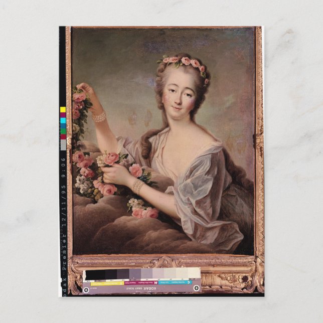 Cartão Postal Retrato da Condessa de Barry como Flora (Frente)