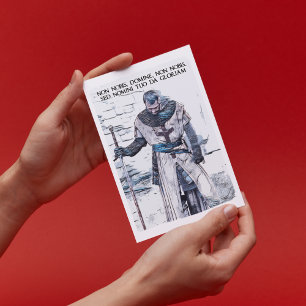 Cartão Postal Retrato da história medieval do lema Templar Knigh