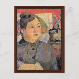 Cartão Postal Retrato da Madame Alexandre Kohler por Gauguin